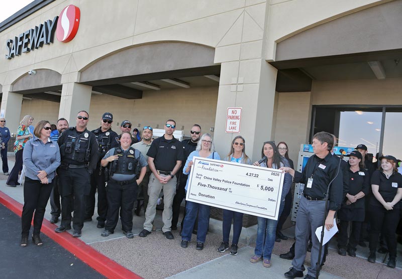 RECEIVED $5,000 DONATION FROM SAFEWAY AT THEIR GRAND RE-OPENING"